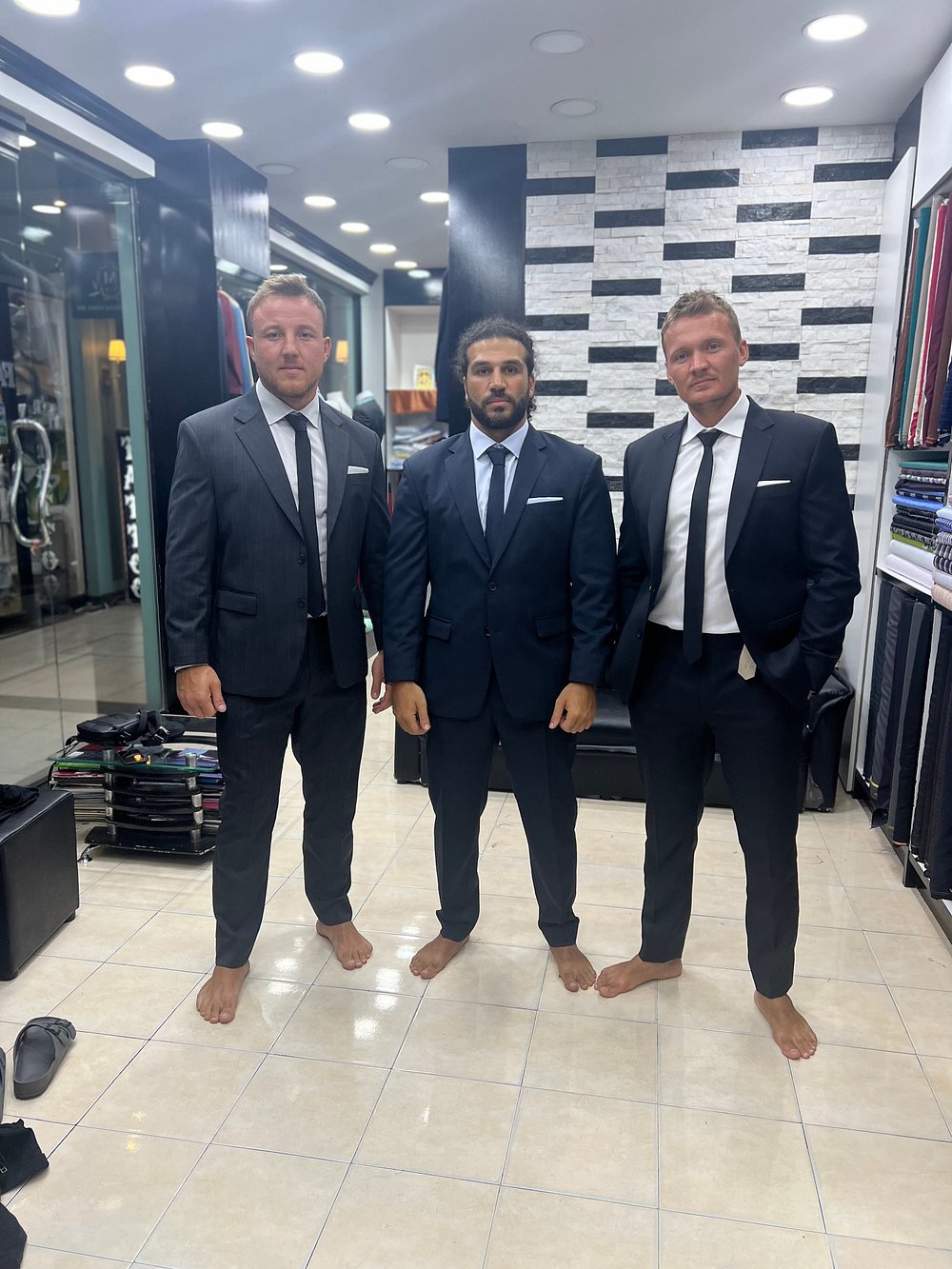 Client in bespoke suit